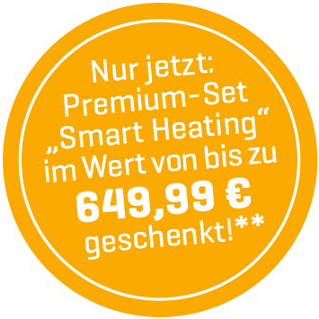 Grafik mit Hinweis auf gratis Heizsystem Grafik mit Hinweis auf gratis Heizsystem