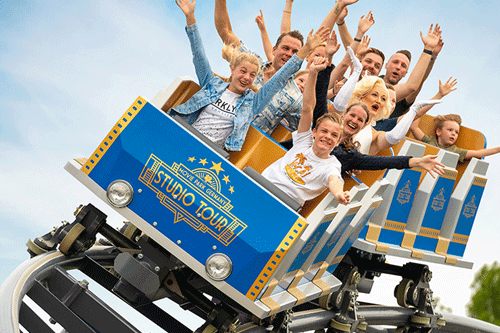 Achterbahnfahrt im Moviepark Achterbahnfahrt im Moviepark