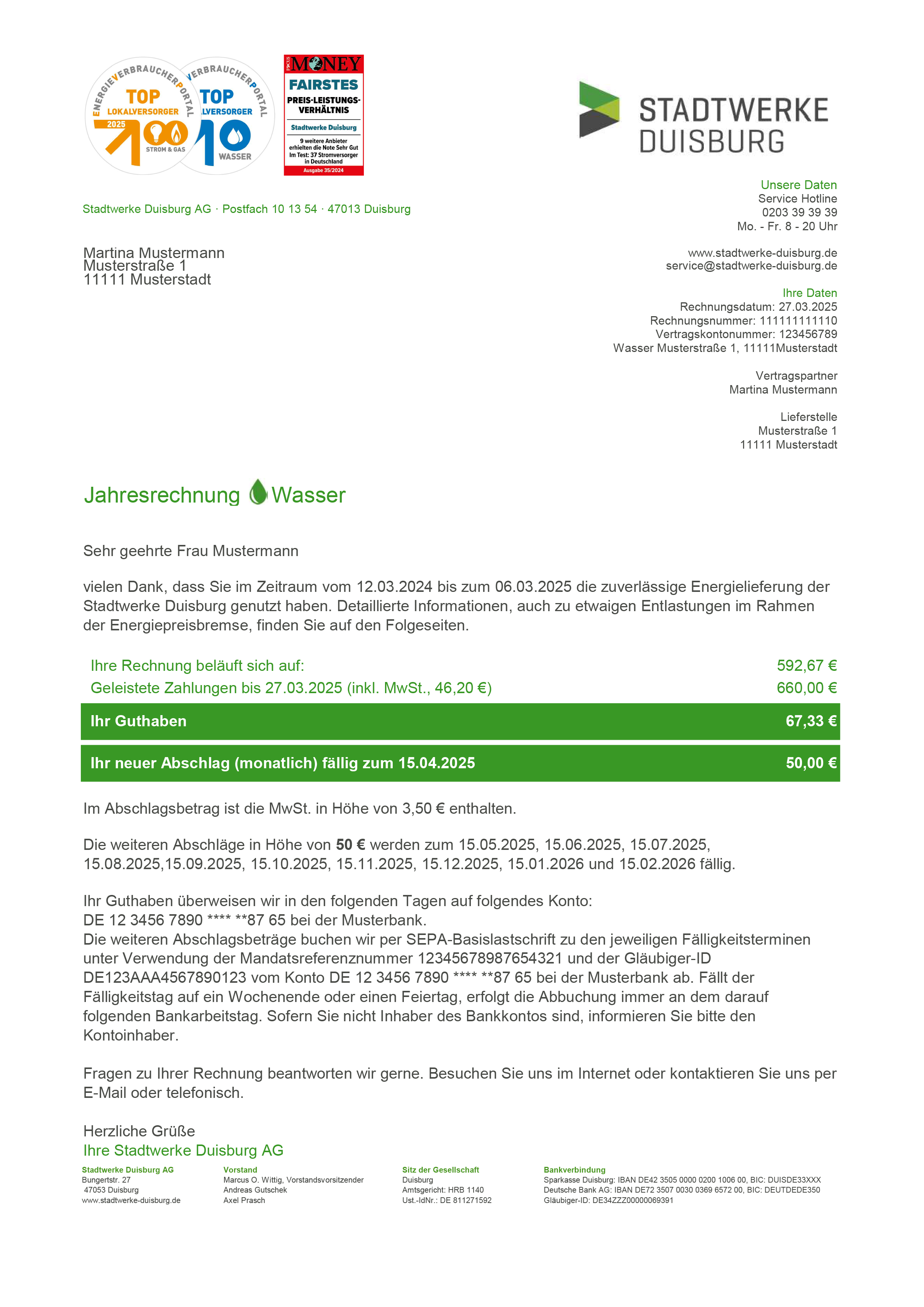 Beispielrechnung Wasser Seite 1