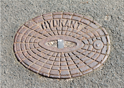 Bild eines Hydrantendeckels