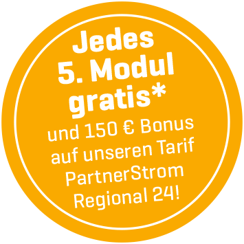 Aktionshinweis: Jedes fünfte PV-Modul geschenkt